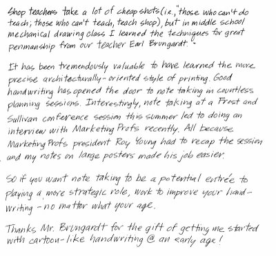 The Third Day of Gifts - Earl Brungardt - Good Handwriting (Just in Time for the Letter to Santa)