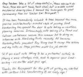 The Third Day of Gifts - Earl Brungardt - Good Handwriting (Just in Time for the Letter to Santa)