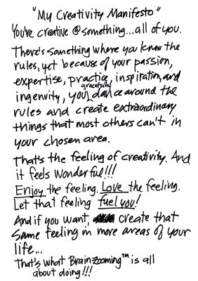 A Brainzooming Creativity Manifesto