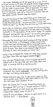 Plane Creative Thinking - A Handwritten Blog Post