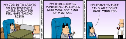 Dilbert on a Risk Taking Strategy