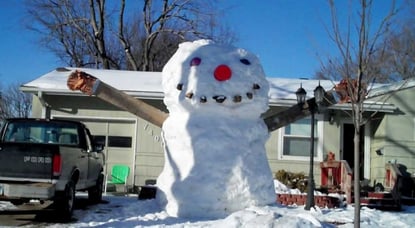 The Most Ginormous Snowman I've Ever Seen