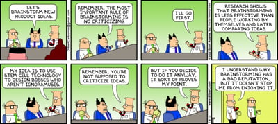 Brainstorming for Creative New Product Ideas - Dilbert, Basketball and Oflow