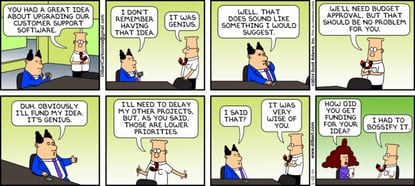 Strategic Thinking Skills: Dilbert on Taking Credit vs. Making Innovation Happen