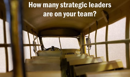 Strategic leadership in thinking has a greater impact with many strategic leaders on your team.